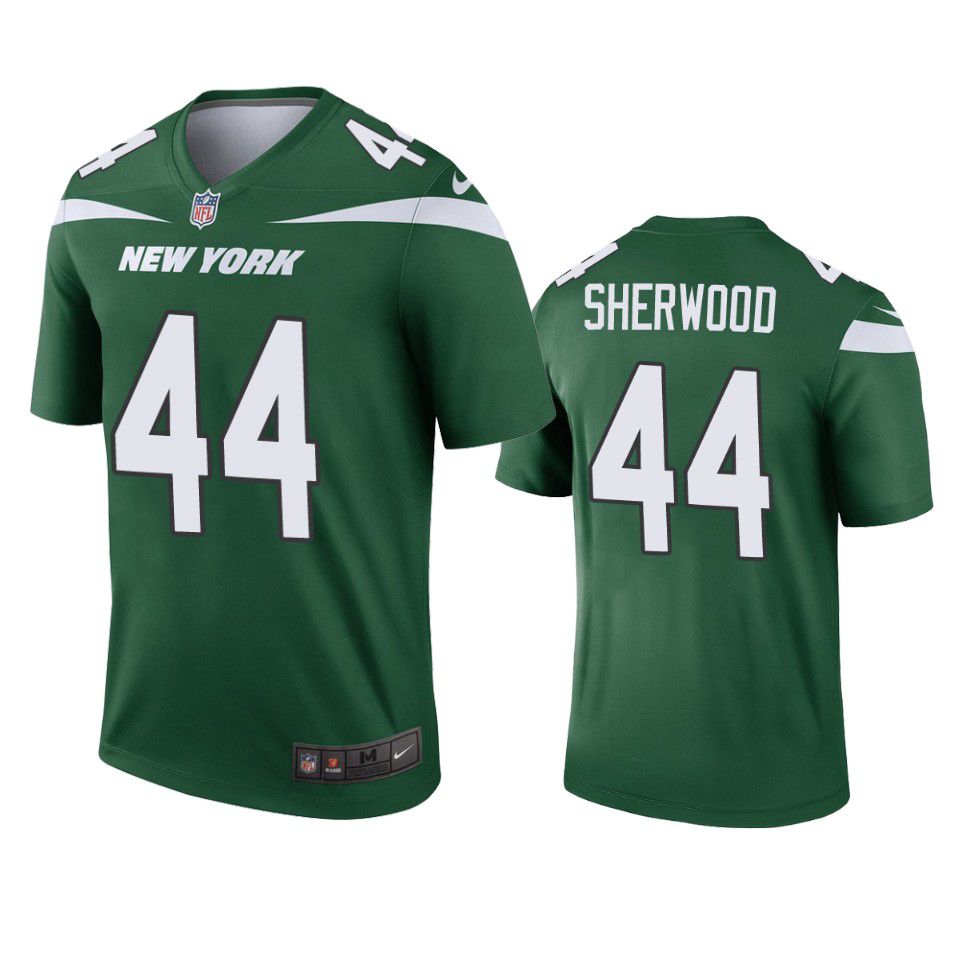 Men New York Jets #44 Jamien Sherwood Nike Gotham Green Game Legend NFL Jersey